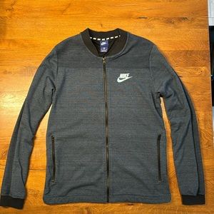 Nike knit textured bomber style warmup jacket